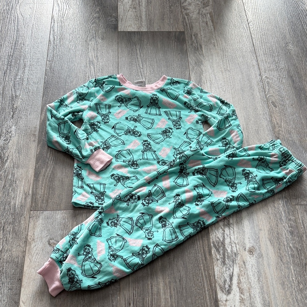 Super Mario Charming Princess Pajama Set - Mint and Pink